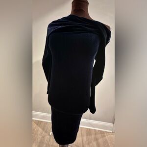 Reiss Blue Velvet Dress